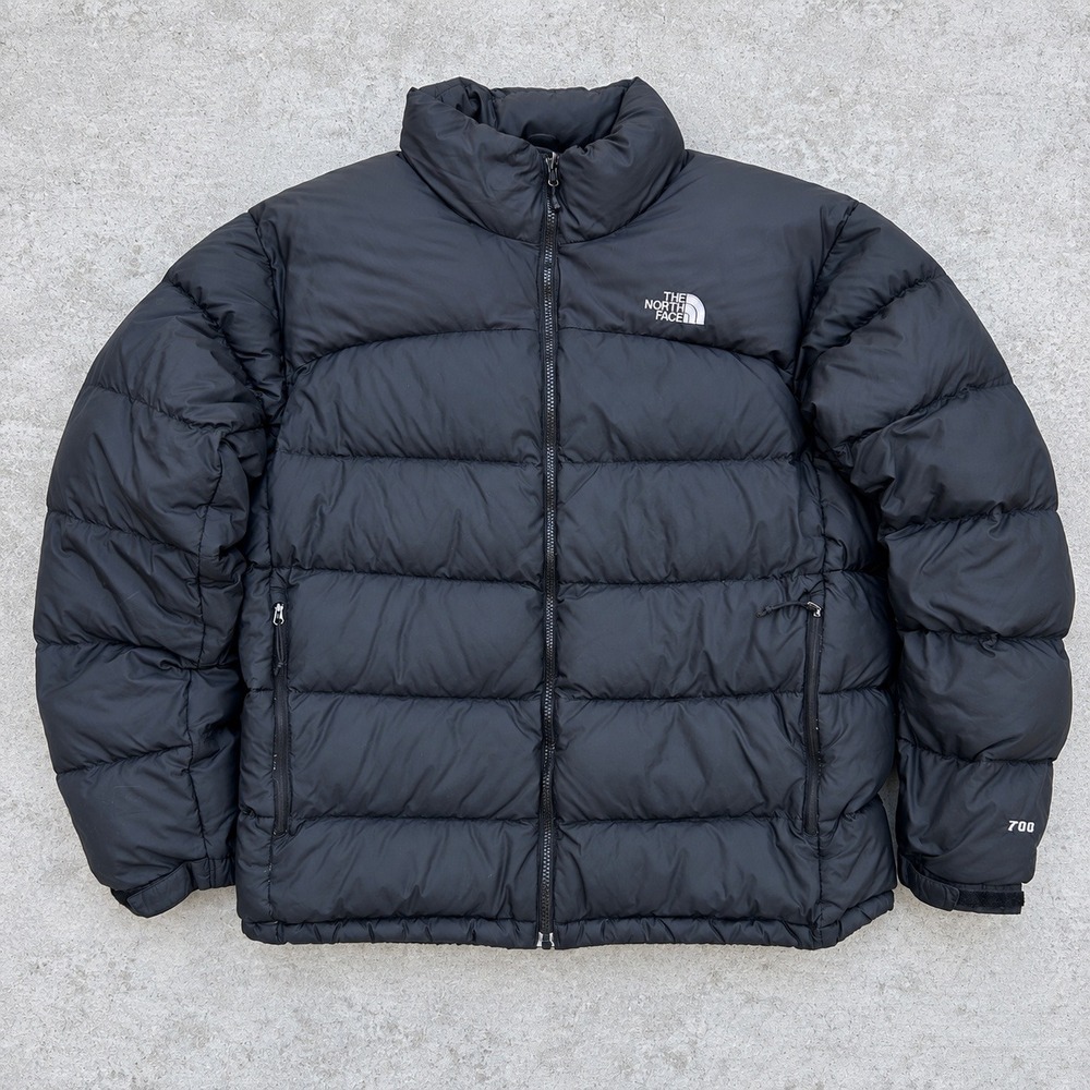 The North Face Nuptse 700 Puffer Jacket XL Black Vintage Y2K Streetwear Gorpcore